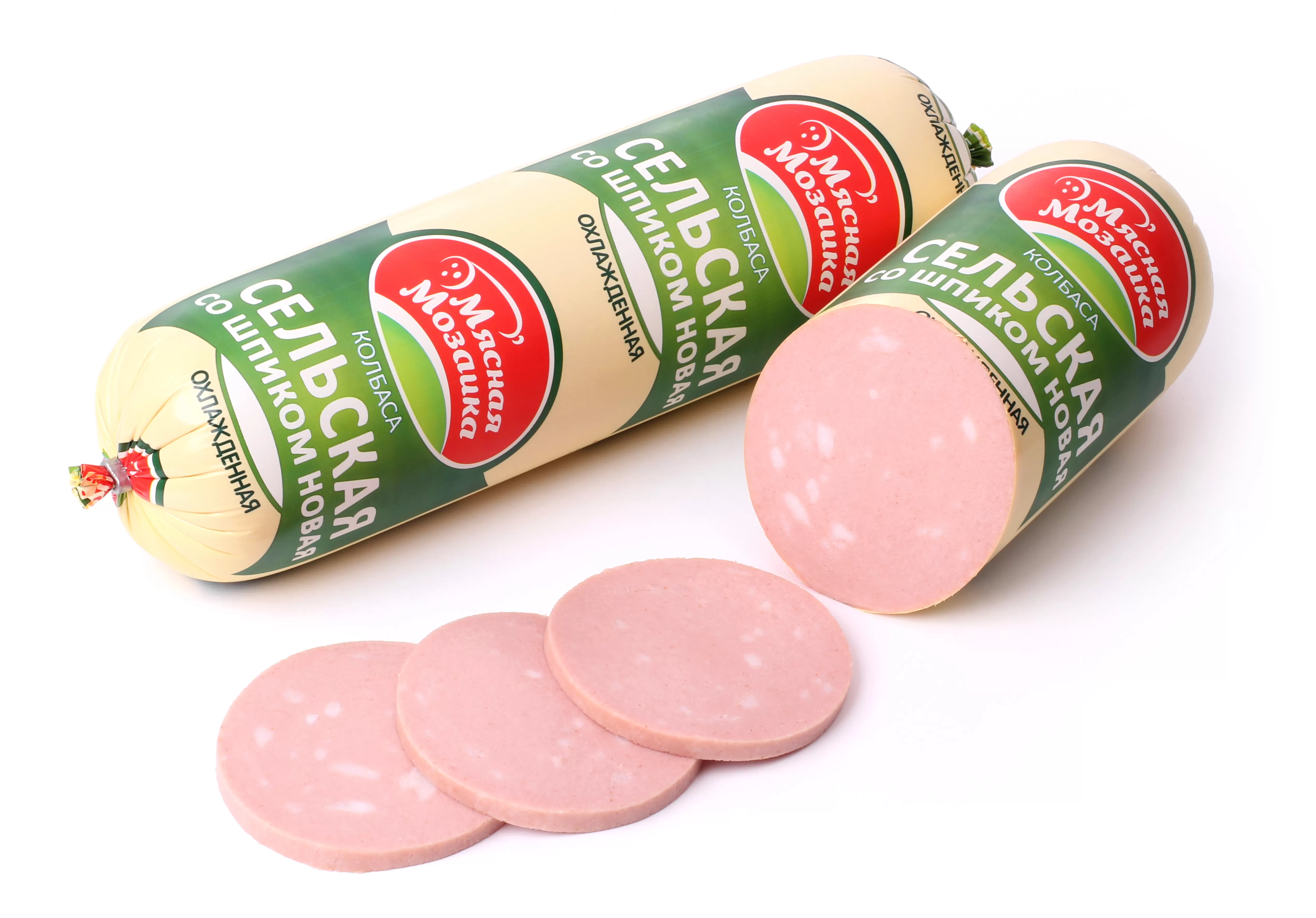 Колбаса варёная «Сельская со шпиком»