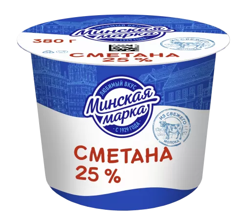 Сметана "Минская марка" SACMI 25% 380 г