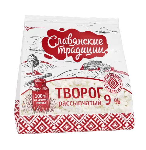 Творог "Славянские традиции" рассыпчатый 9% 350 г