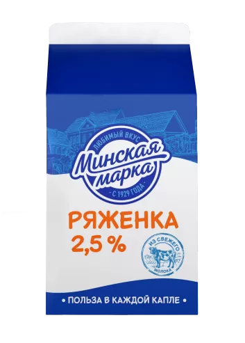 Ряженка 2,5% 0,5 л "Минская марка"