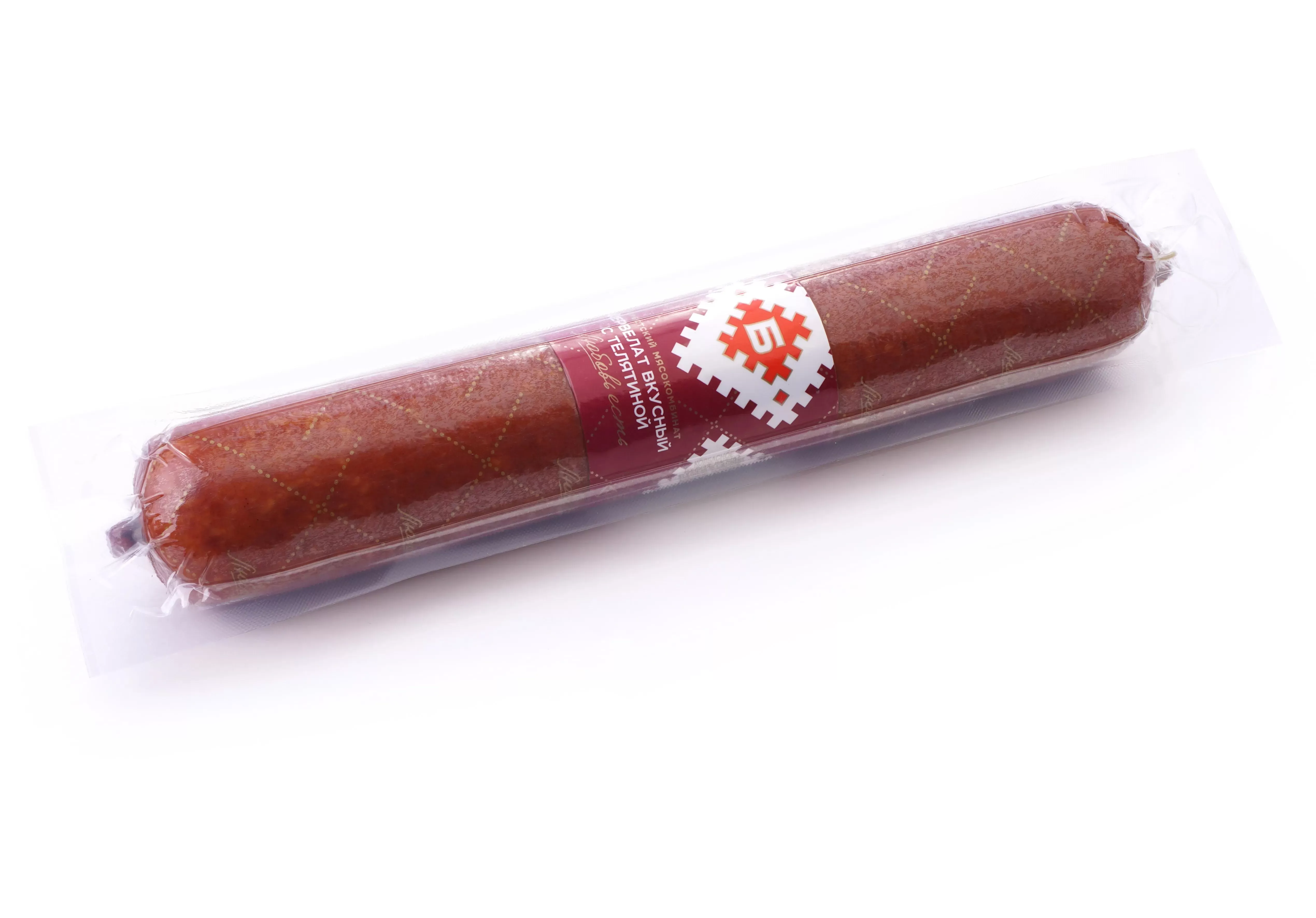 Сервелат "Вкусный с телятиной" в вакуумной упаковке