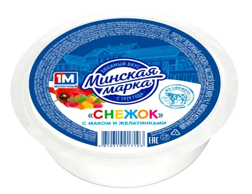 Продукт творожный "Десертный" 7% 400 г с маком и желатинками