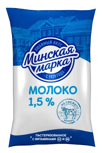 Молоко с витаминами 1,5% Минская марка