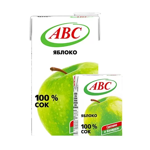 Сок яблочный «АВС» с трубочкой